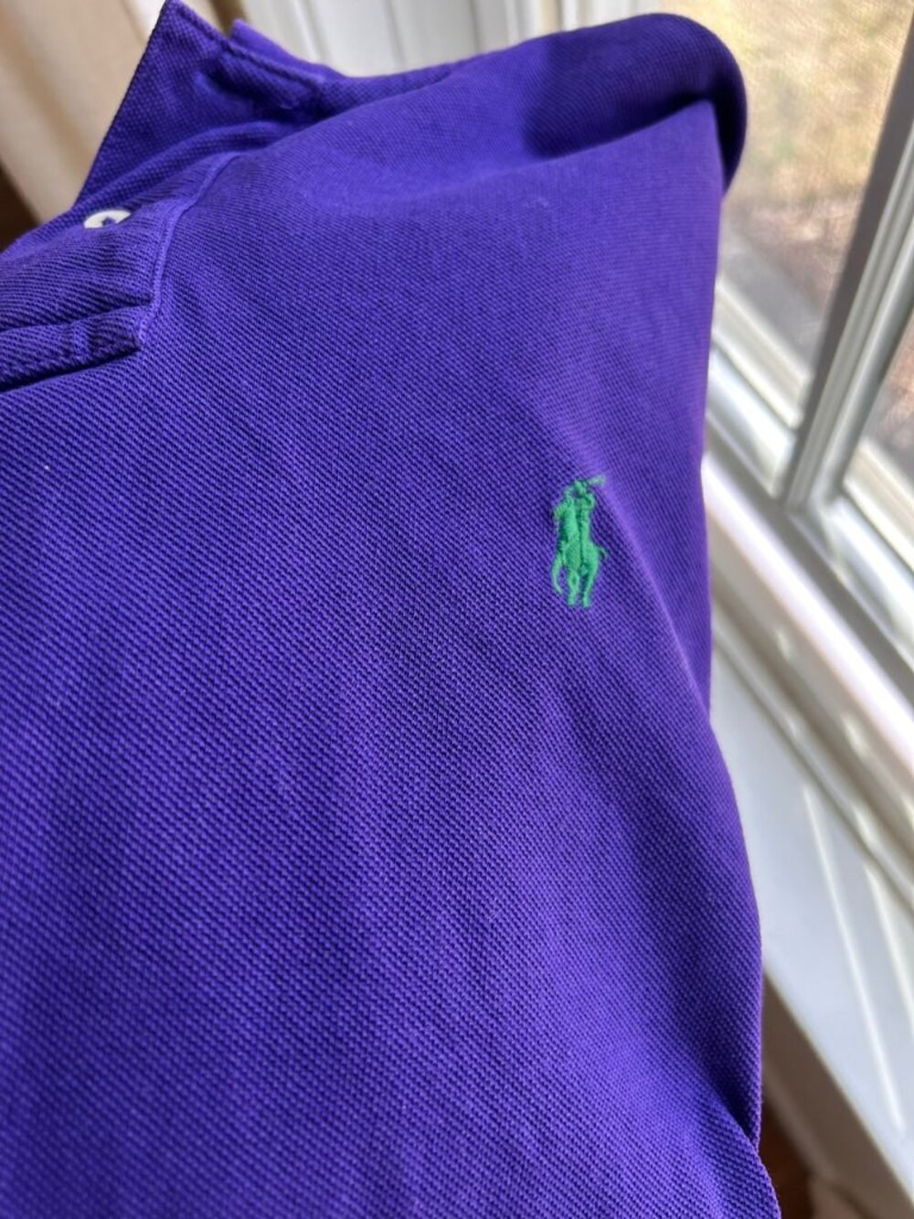 Polo Ralph Lauren Mesh Shirt | Men's Large | Slim Fit | Chalet Purple - Picture 4 of 5